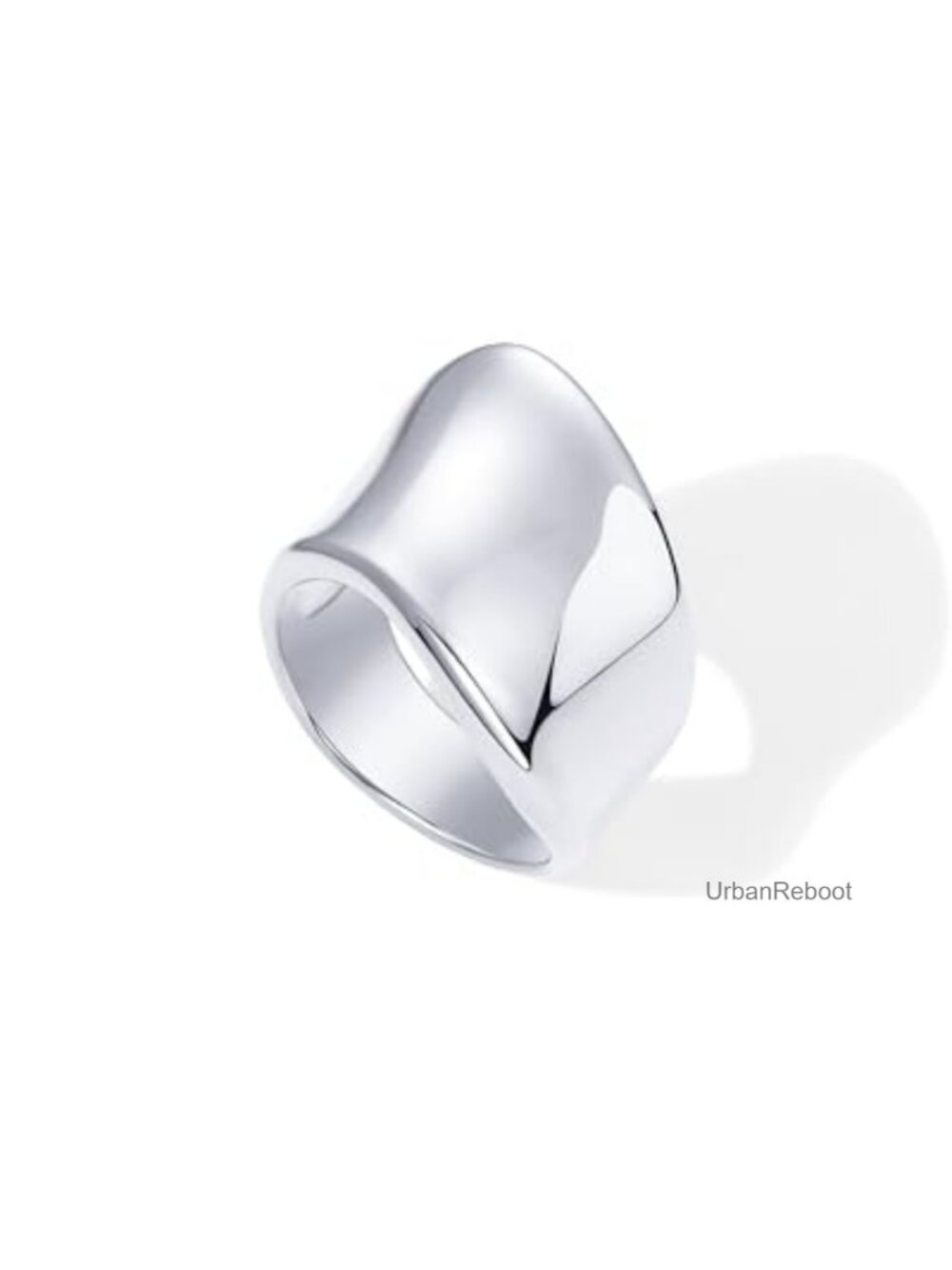 14K Gold Plated Stainless Steel Chunky Statement Ring for Women Stackable